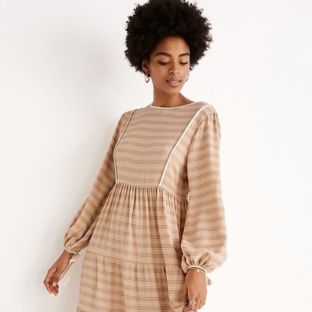 Madewell x Christy Dawn Striped Tallulah Tie-Back Midi Dress